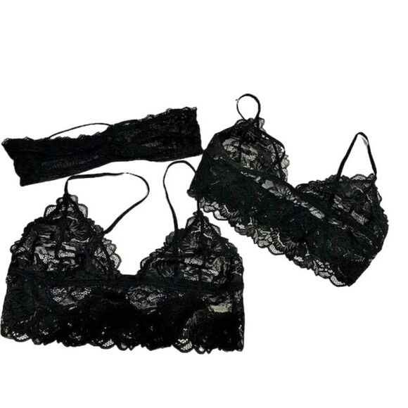 Free People Intimately FP Lace Longline Bralette and Bandeau Set Size S - NWT - Picture 1 of 9